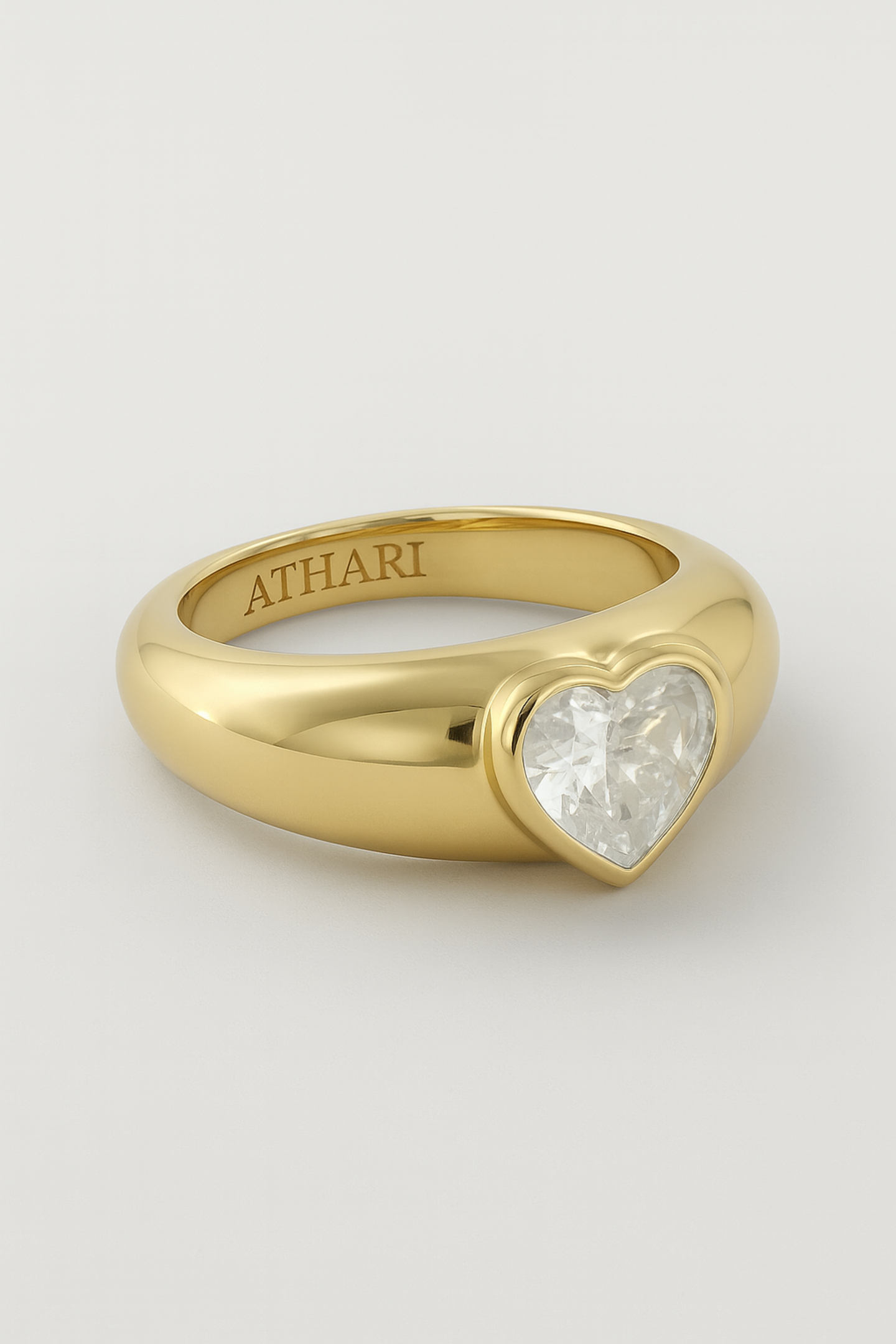 BIRTHSTONE HEART RING